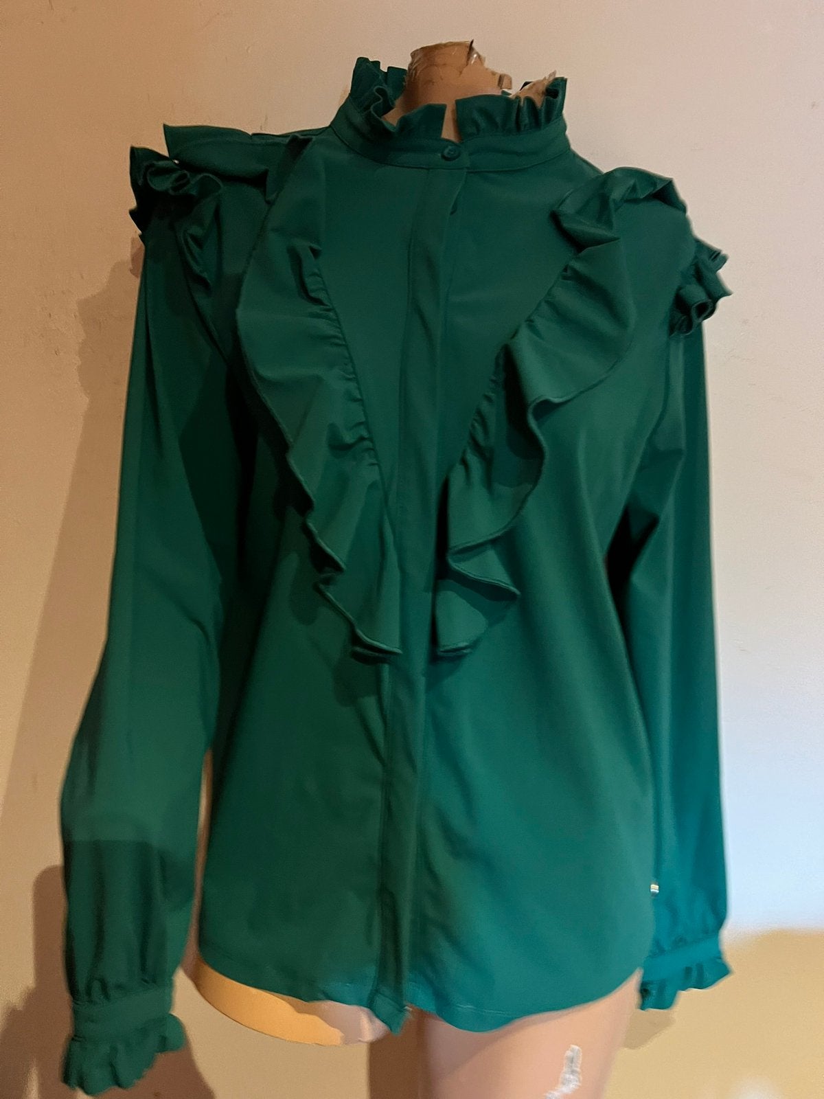 LADY DAY blouse met roesjes maat M origineel ZGAN, G, G, Ophalen of Verzenden, Zo goed als nieuw