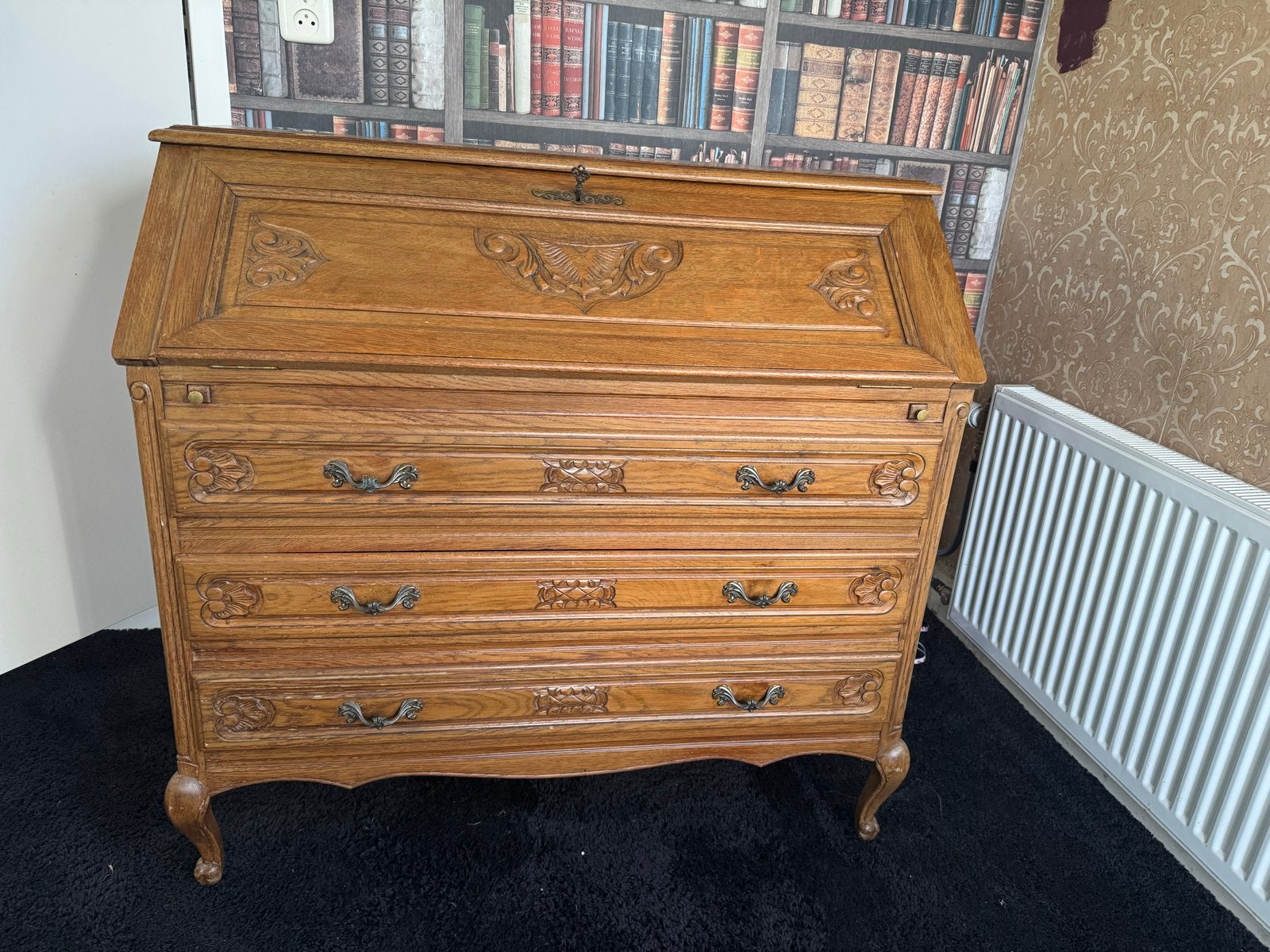 Antiek secretaire queen ann, Ophalen of Verzenden