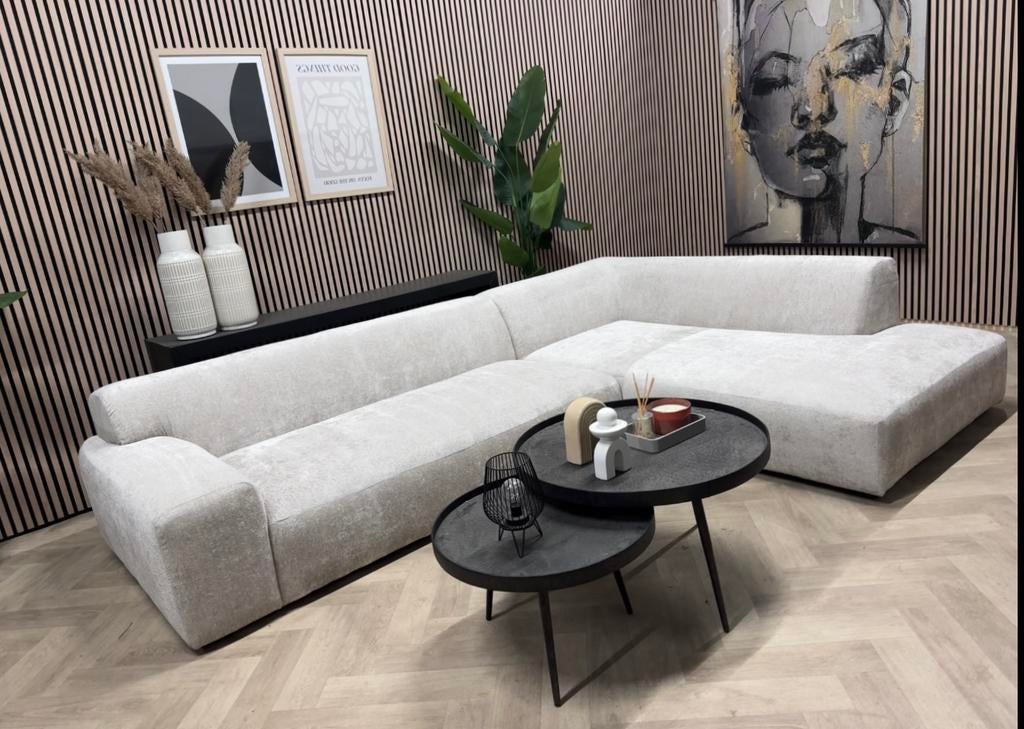 NIEUW Japandi Modulaire Hoebank - Beige - 315 x 250, -, -, Hoekbank, Ophalen of Verzenden