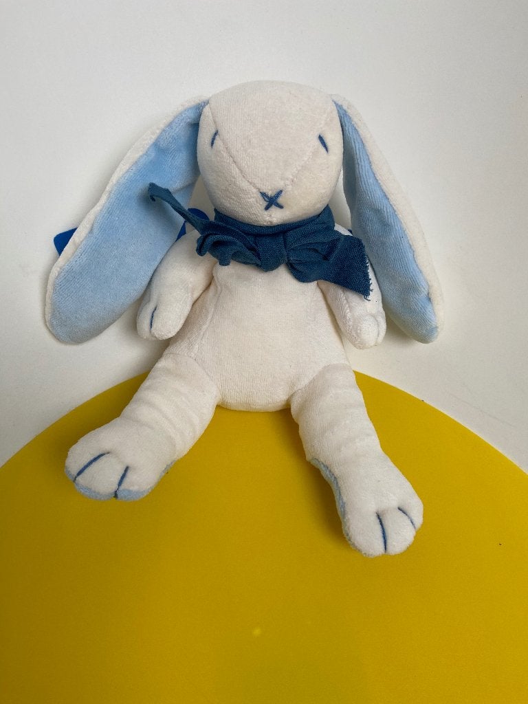 K2105 Maud n Lil konijn konijntje wit blauw, Kinderen en Baby's, Speelgoed | Knuffels en Pluche, Ophalen of Verzenden, Zo goed als nieuw
