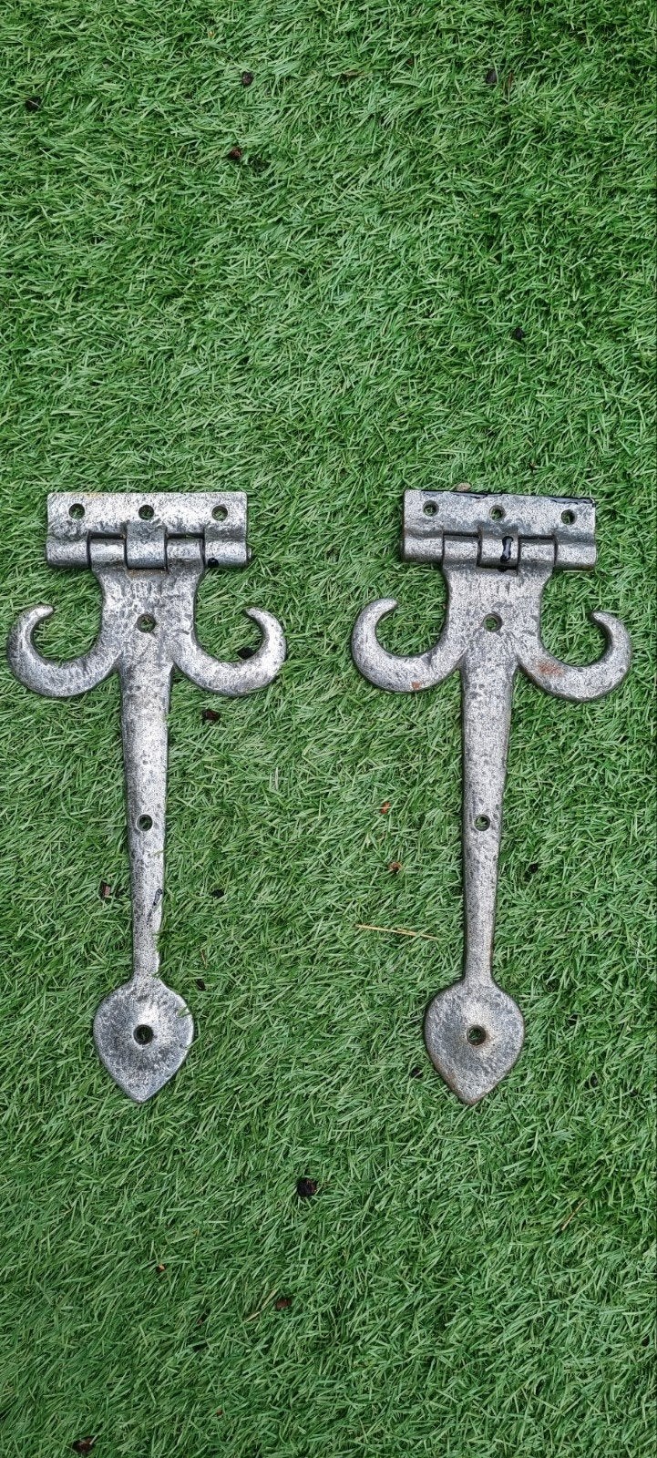 Set van 2 smeedijzeren scharnieren, ca. 40 cm, Ophalen, Gebruikt, IJzer, Scharnier