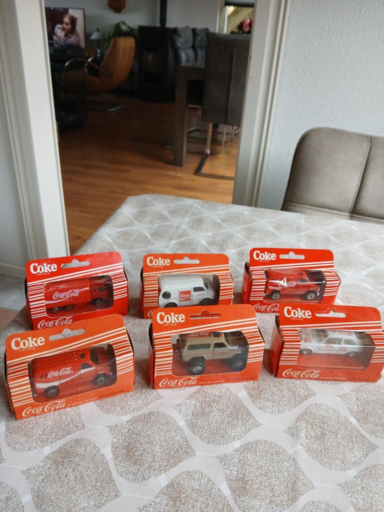 Coca-Cola Miniatuur Auto's Collectie - 6 Stuks Nieuw in Doos, Ophalen of Verzenden, Nieuw, Auto, Overige merken