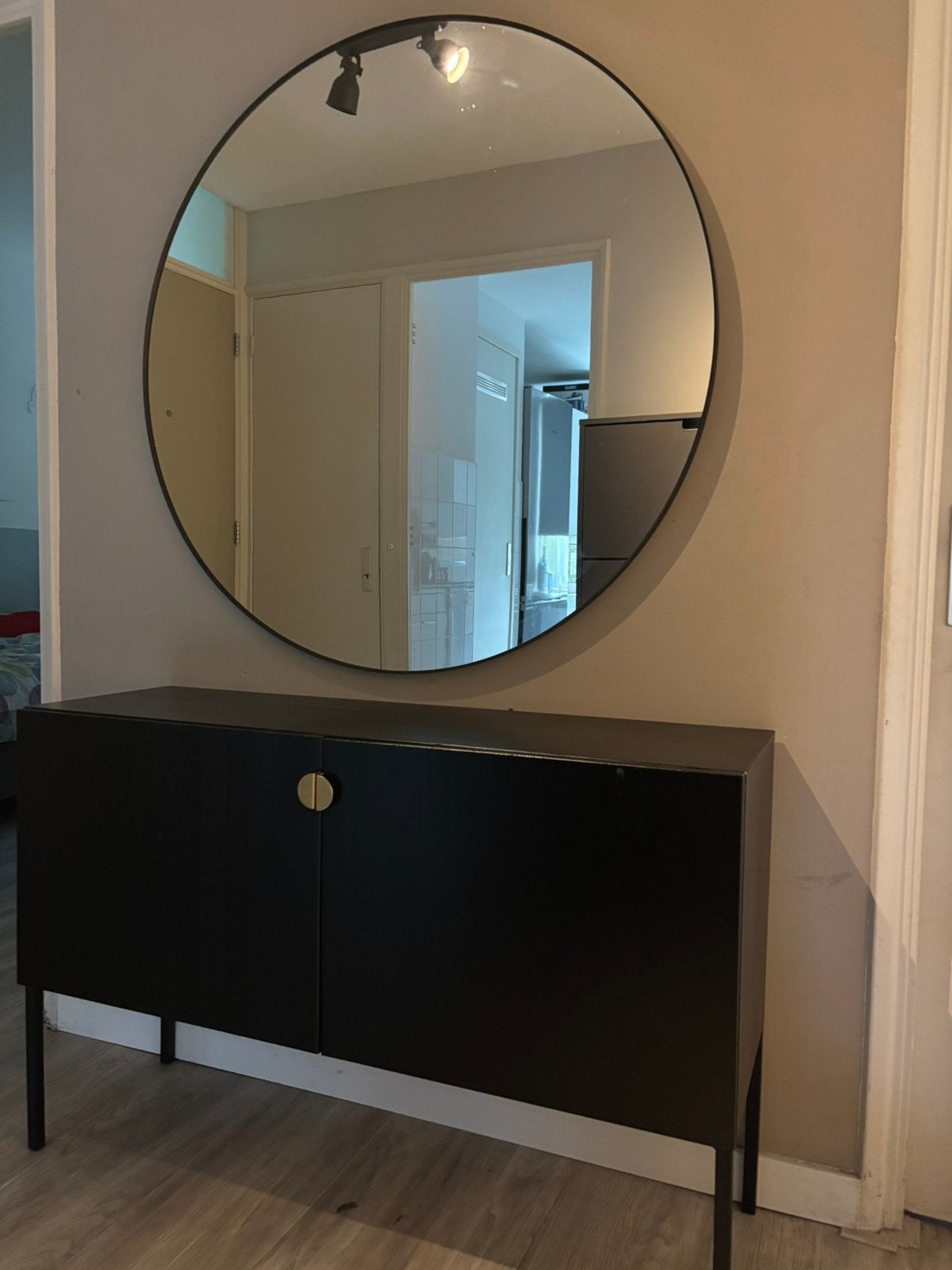 Woood dressoir en spiegel set, Ophalen, Zo goed als nieuw, 25 tot 50 cm, 100 tot 150 cm