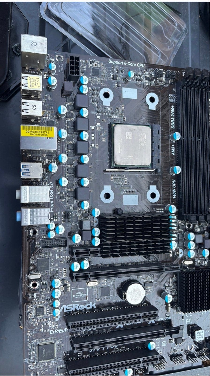 ASRock 970 Pro3 Moederbord met AMD FX Processor, Computers en Software, Ophalen of Verzenden, Gebruikt, AMD, DDR3