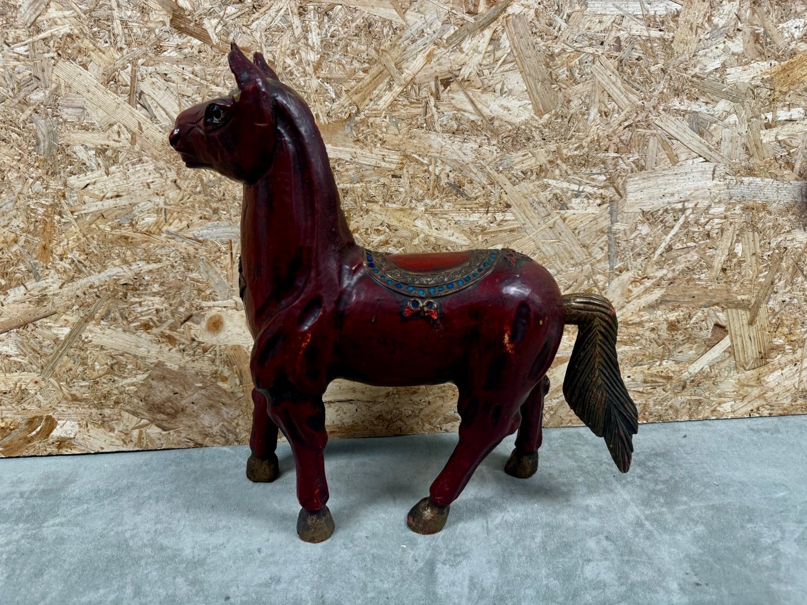 Vintage Houten Marwari Paard - Indiaas Handwerk - ReK4, Ophalen of Verzenden