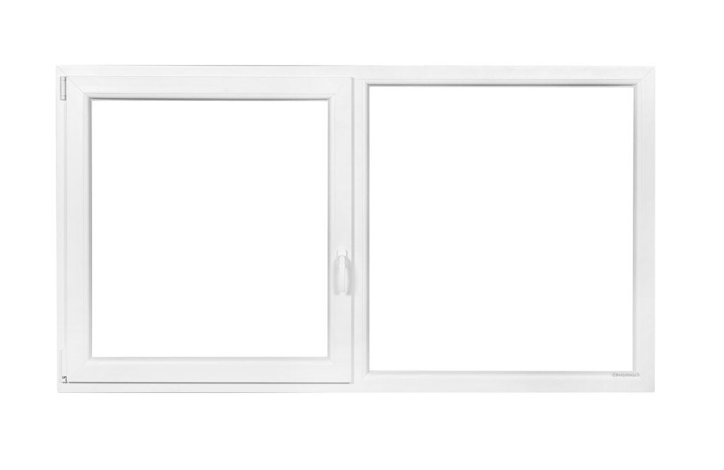 Kunststof Kozijn Draaikiep Vast  B200 H110cm Wit, Doe-het-zelf en Verbouw, Kozijnen en Schuifpuien, Niet ingevuld, Kunststof, Raamkozijn