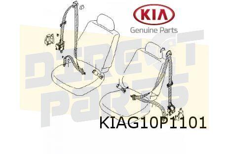 Kia Sorento 3-punts veiligheidsgordel Links zwart (bij raam, Auto-onderdelen, Interieur en Bekleding, Kia, Nieuw, Verzenden