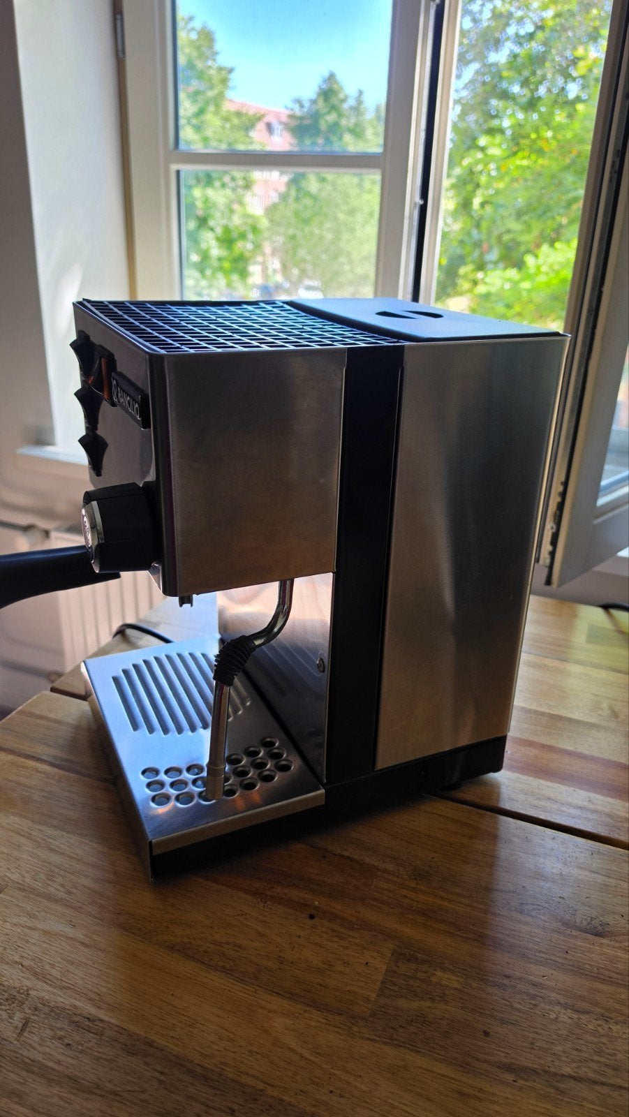 Rancilio Silvia V3 Espressomachine & Rocky Bonenmaler Set, Zo goed als nieuw, Combi, Gemalen koffie, Ophalen