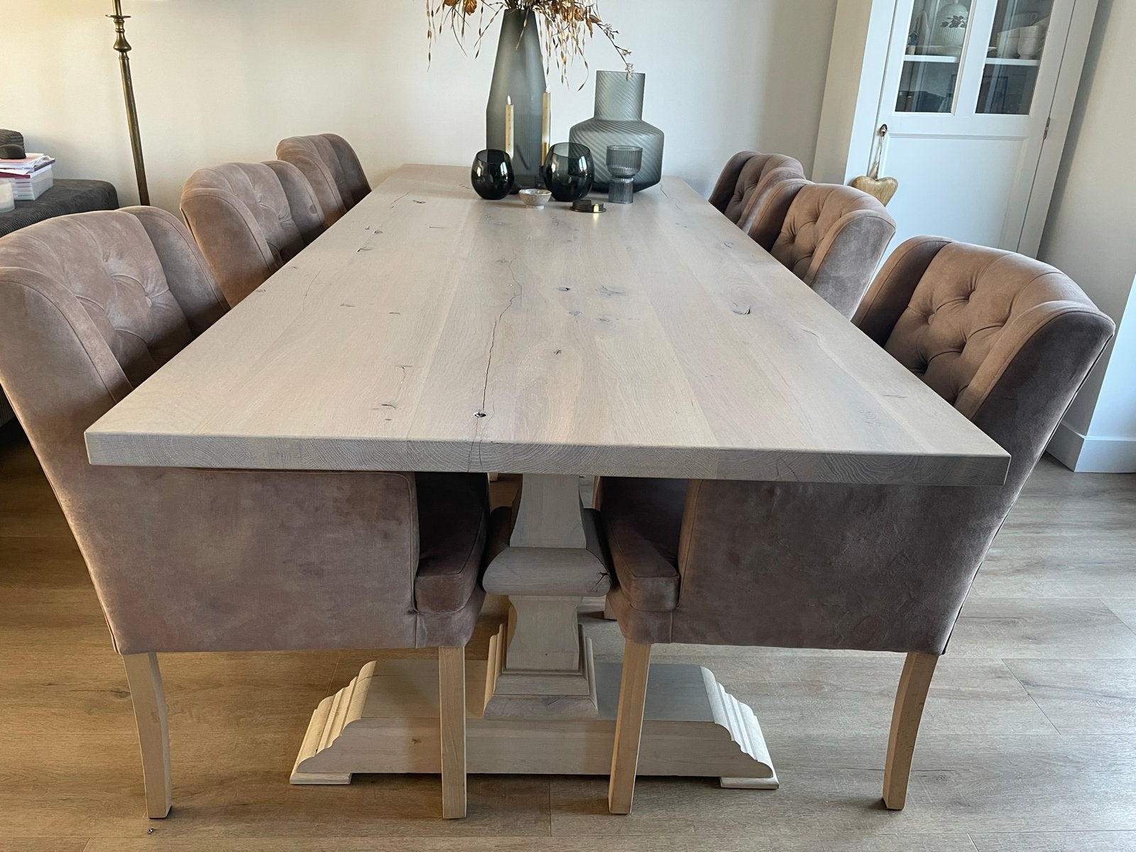 Robuuste Kloostertafel - Eikenhout, 100 tot 150 cm, Eikenhout, 200 cm of meer, Ophalen of Verzenden