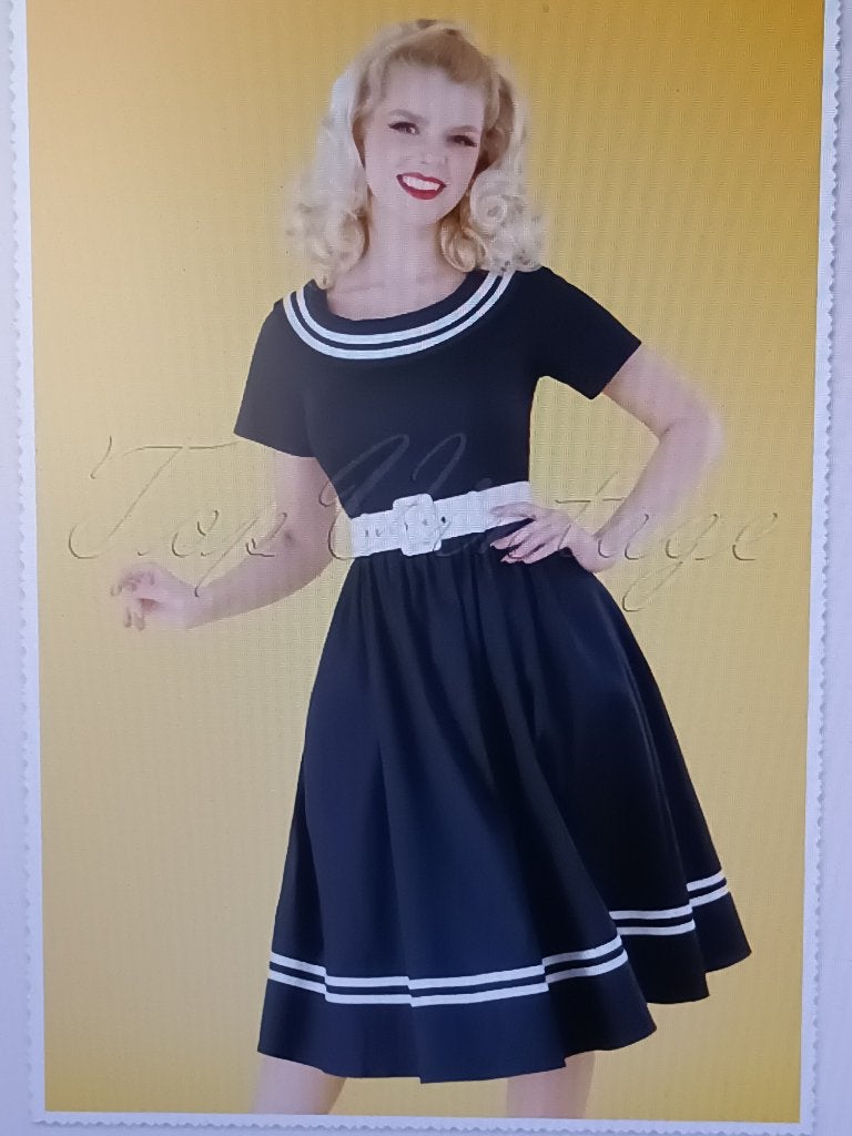 COLLECTIF prachtige jurk maat 44 NIEUW, Kleding | Dames, Blauw, Maat 46/48 (XL) of groter, Ophalen of Verzenden, Zo goed als nieuw