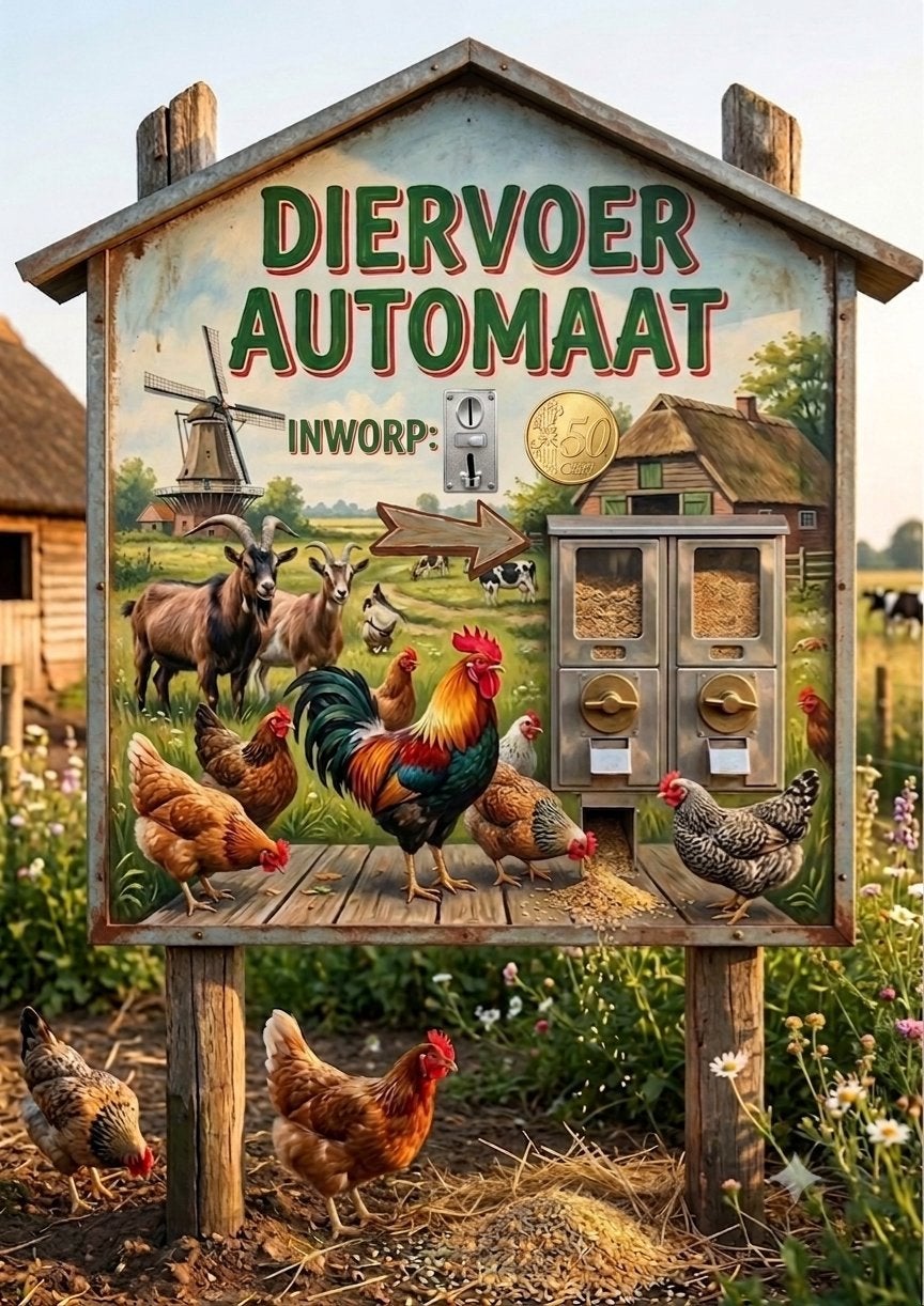 Diervoederautomaat voor kinderboerderij of dierentuin, Euro, Ophalen, Nieuw, Met sleutels