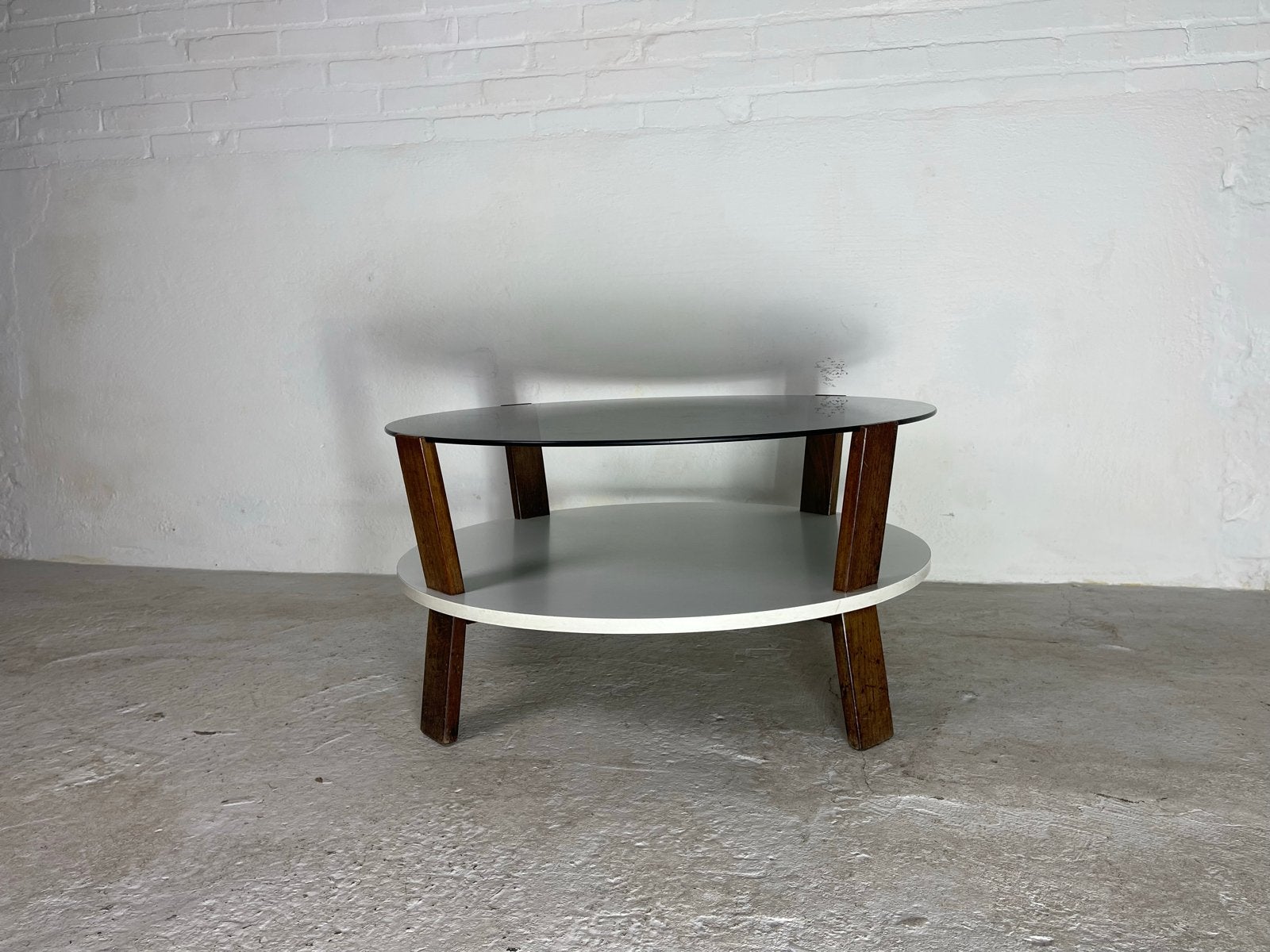 Vintage Space Age Salontafel retro Artdeco tafel, Ophalen, Gebruikt, Geen, Rond