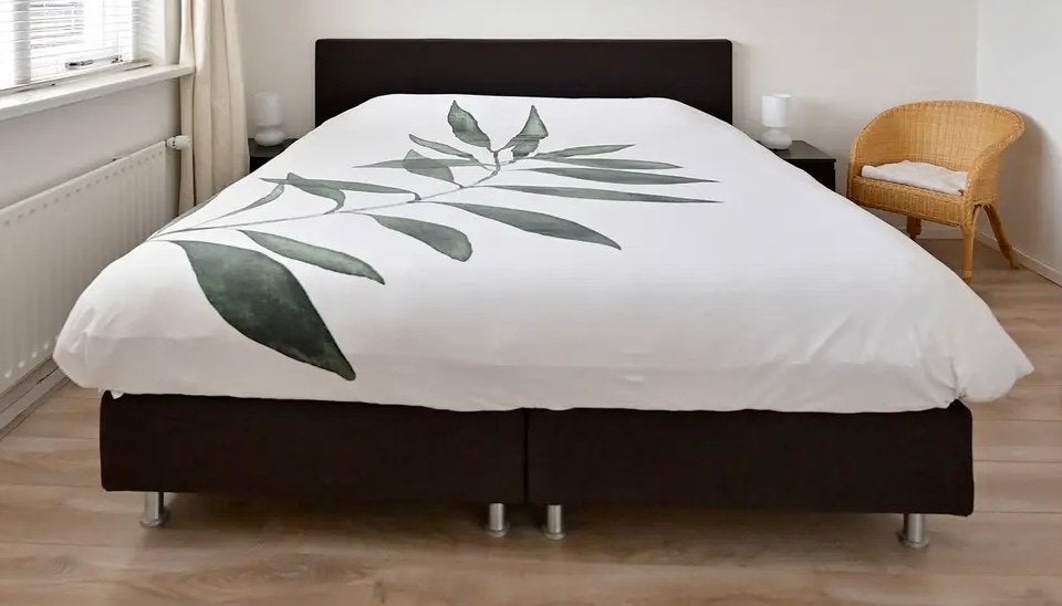Boxspring met Emma matras 180x210, Ophalen, Gebruikt, 210 cm, Tweepersoons