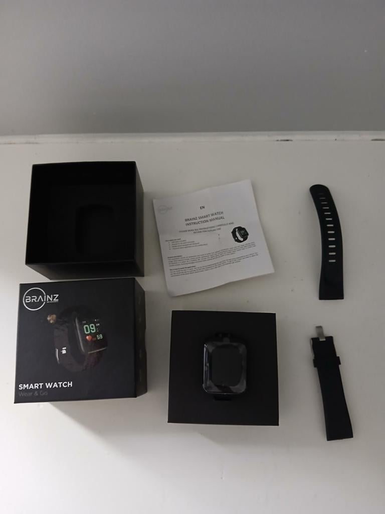 Brainz Smartwatch - Nieuw in doos, Zwart, Nieuw, Stappen, Brainz