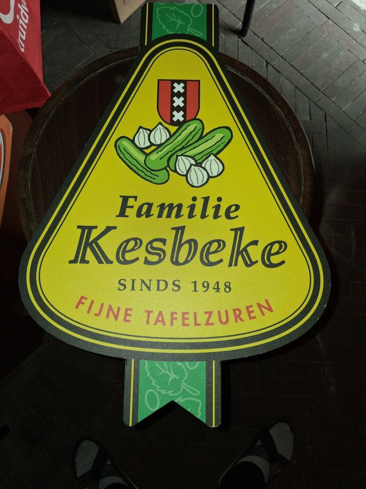 reclame bord kesbeke, Ophalen of Verzenden, Reclamebord