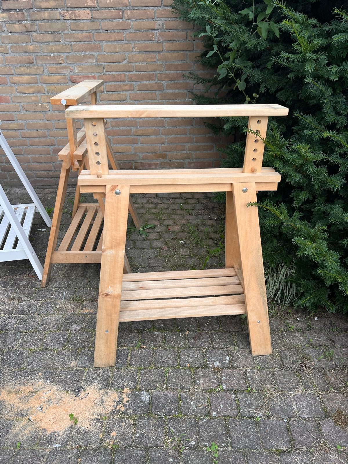 4 schragen te koop, Doe-het-zelf en Verbouw, Ophalen, Gebruikt, 70 tot 120 cm, Bankschroef
