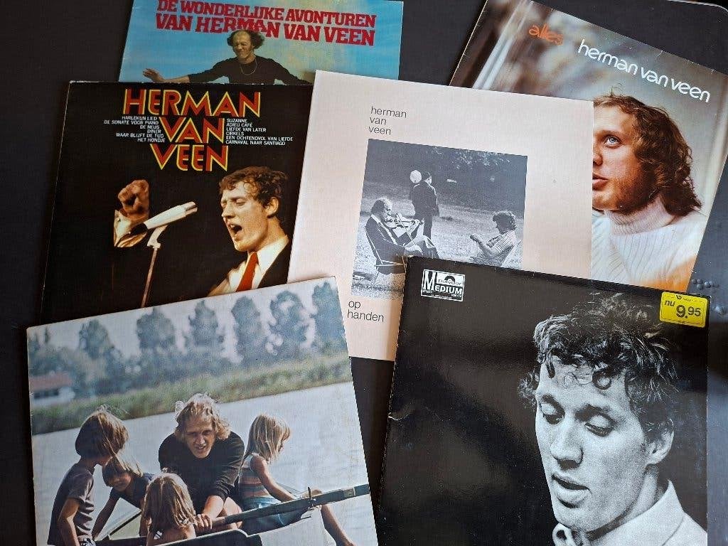 Herman van Veen - 6 prima LP's voor 1 tientje, LP, Gebruikt, Cabaret of Kleinkunst, Ophalen of Verzenden