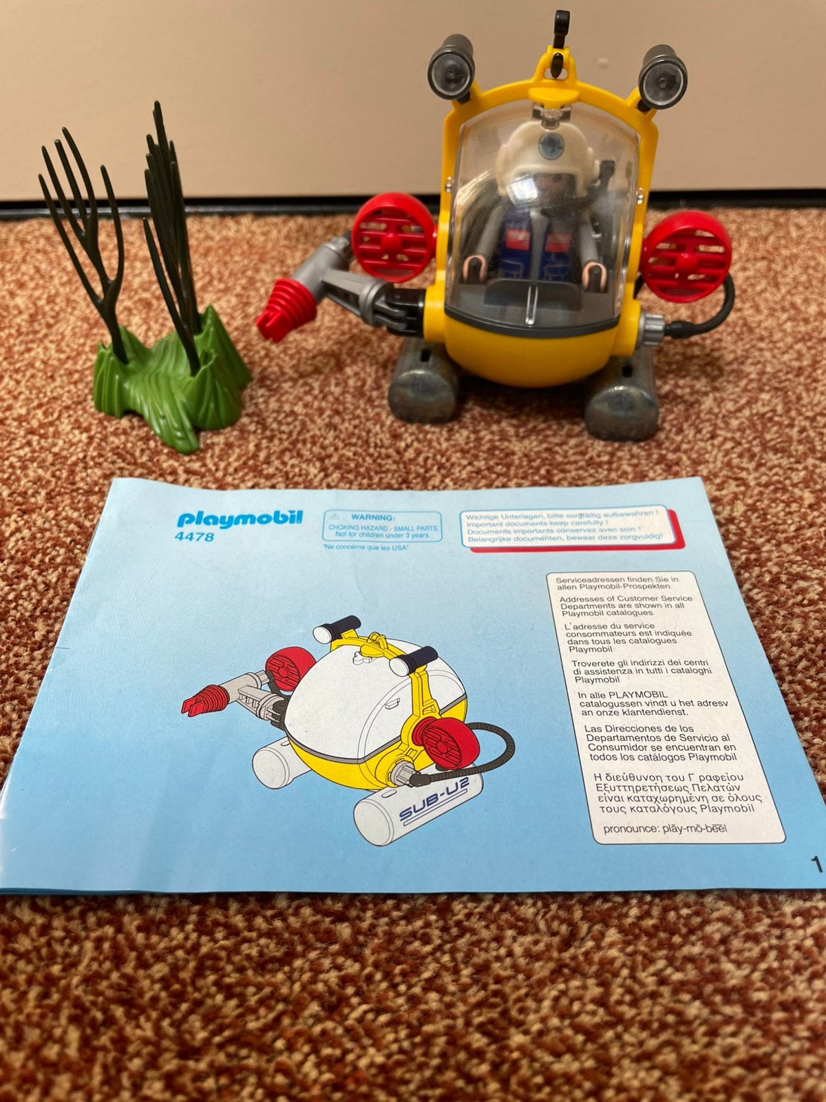Playmobil onderzeeër, Ophalen of Verzenden, Zo goed als nieuw