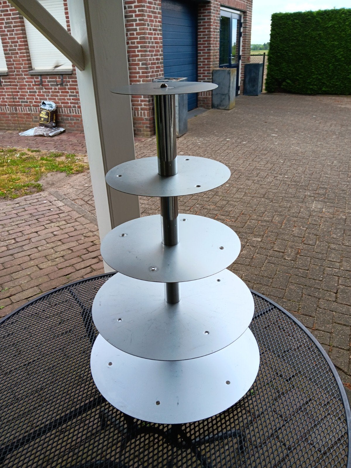 bruidstaartstandaard Alu, Ophalen, Zo goed als nieuw, Metaal, Demontabel