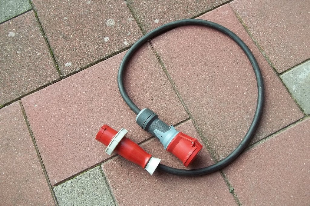 Verlengkabel met 63A Mennekes CEE connectoren 3P+N+PE, Ophalen of Verzenden, Gebruikt, Overige typen
