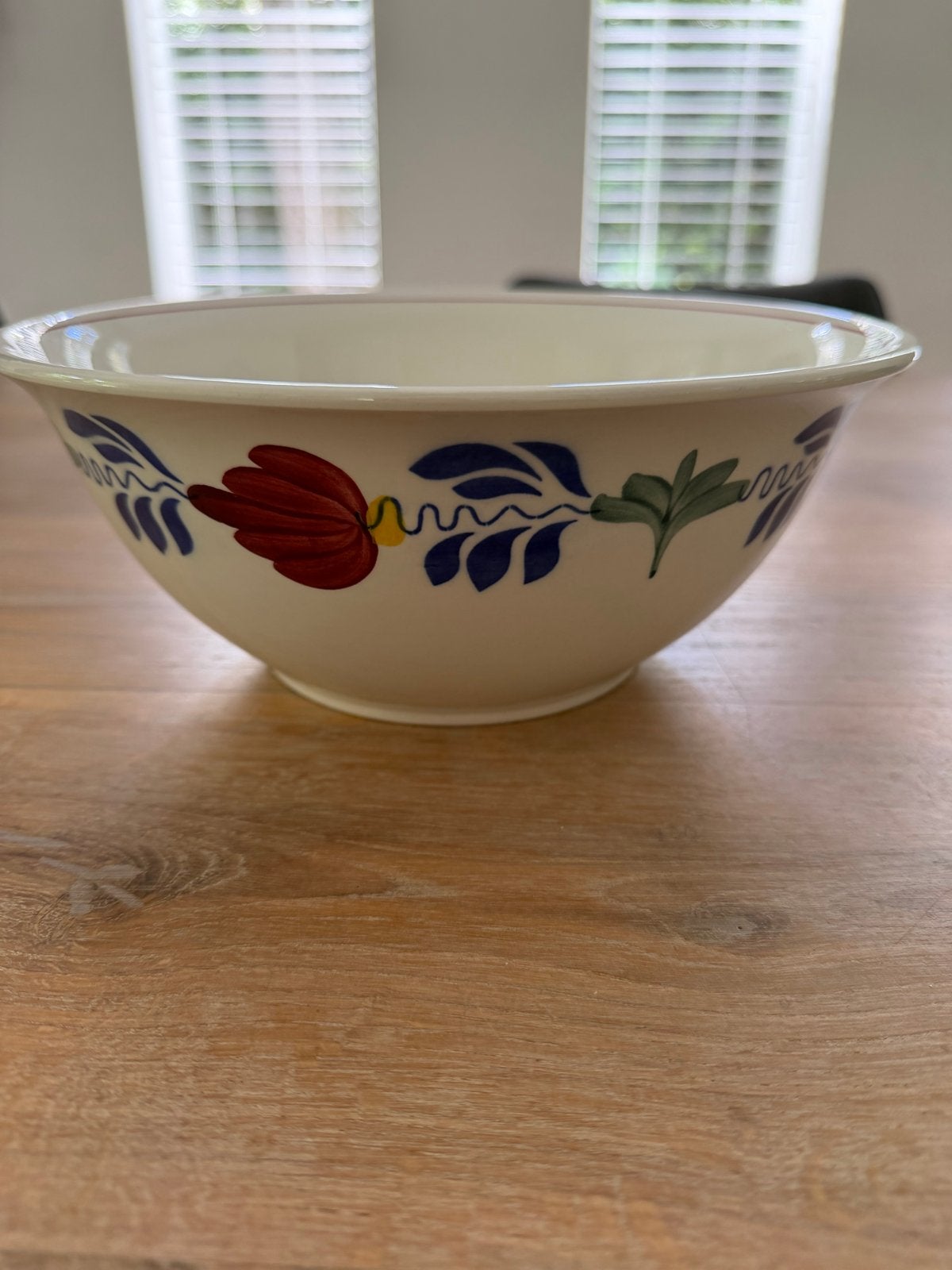Vintage Boerenbont kom van Boch België - Handgeschilderd, Ophalen of Verzenden