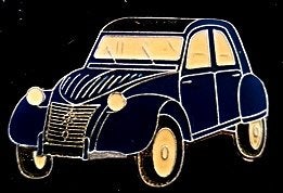 Citroën 2 CV donker blauw epoxy, Verzenden, Nieuw, Transport, Speldje of Pin