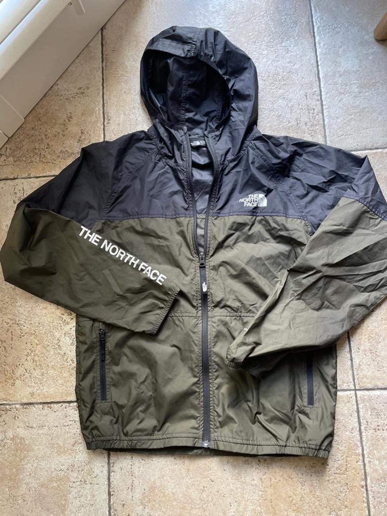 The North Face Windbreaker Jas - Zwart/Groen, Ophalen of Verzenden, Zo goed als nieuw, Overige maten, Zwart