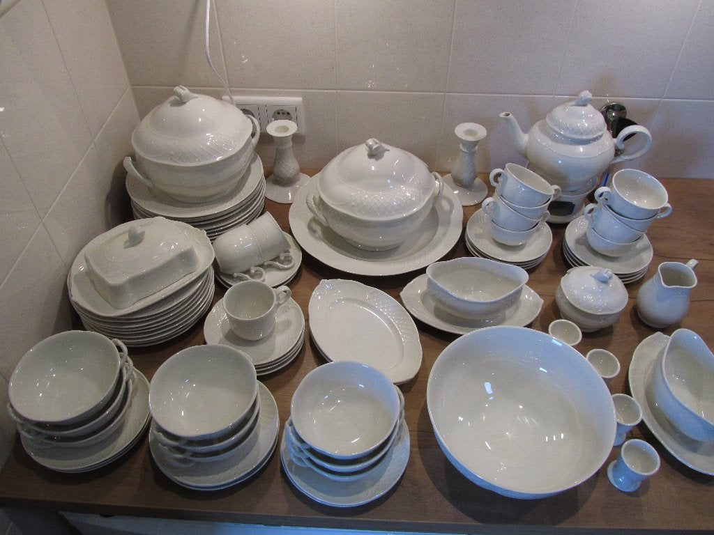 Villeroy en Boch Redoute weiss wit serviesdelen, Overige typen, Ophalen of Verzenden, Zo goed als nieuw, Overige stijlen
