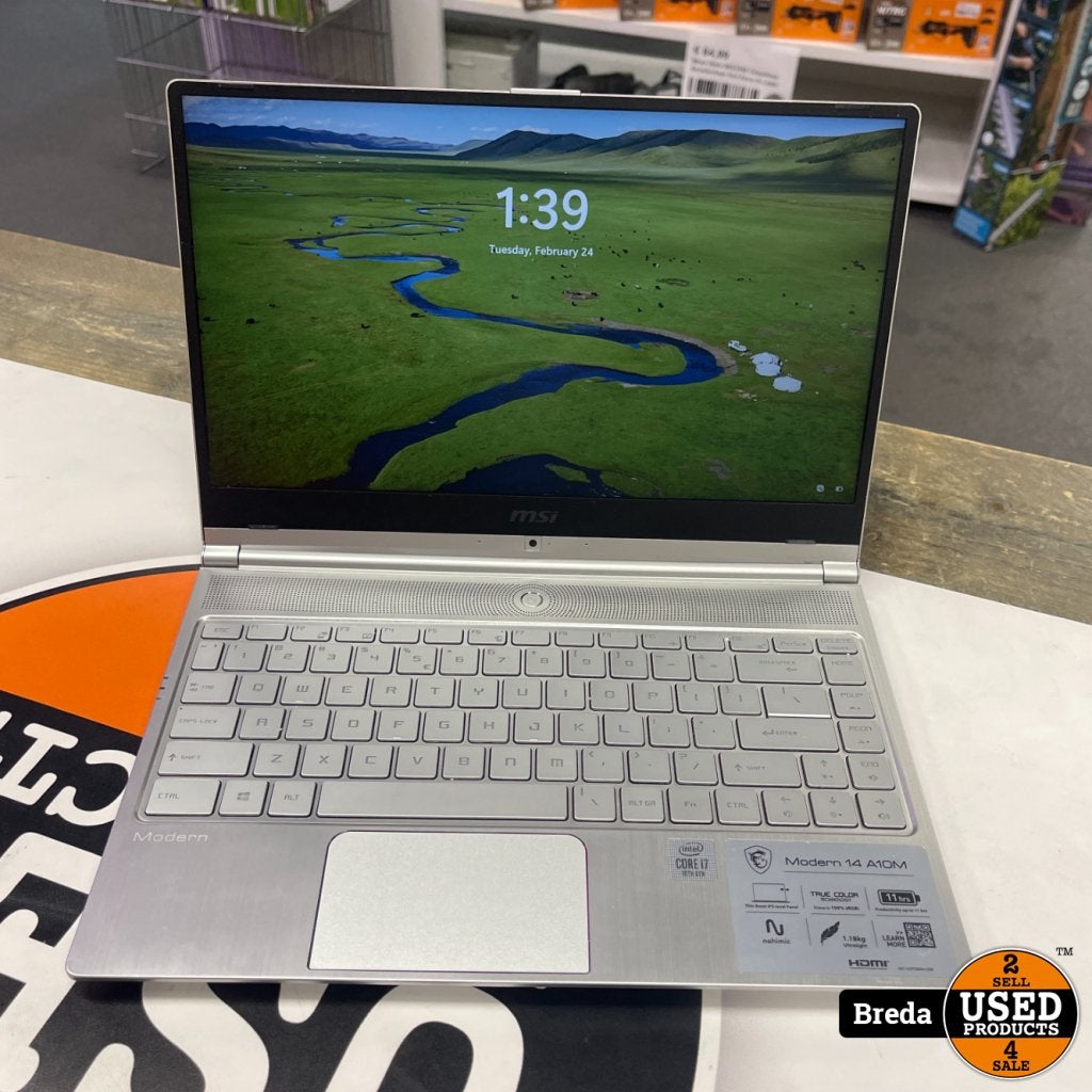 MSI Modern 14 A10KM -  8GB 512GB - i7 10510 - Topstaat, MSI, Zo goed als nieuw, Support@msi.com, No. 69, Lide St., Zhonghe Dist.
New Taipei City 235
Taiwan