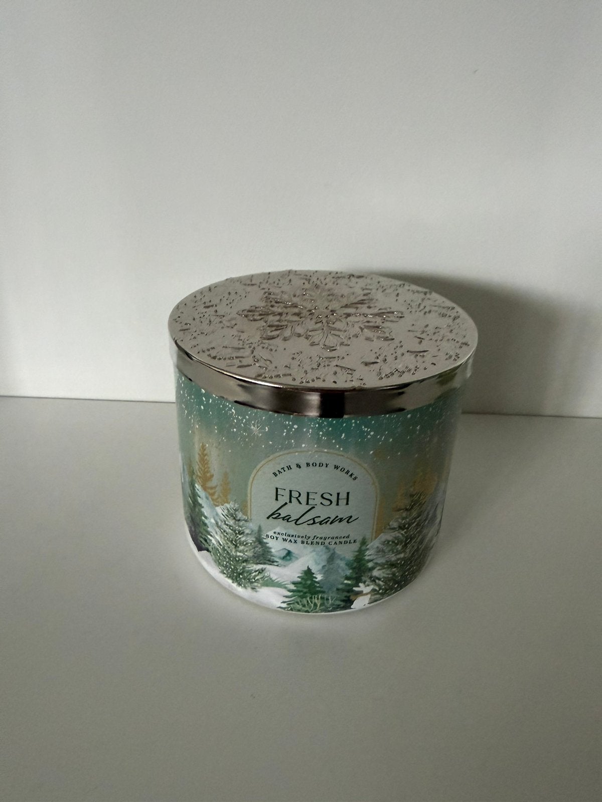 Bath & Body Works Fresh Balsam 3-wick kaars winterbos, Overige merken, Nieuw, Ophalen of Verzenden, Glas