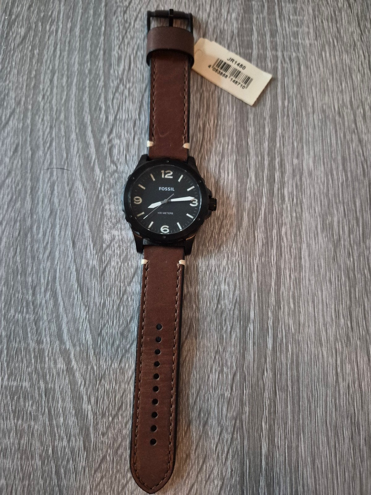 Nieuw Fossil JR1450 horloge, Sieraden, Tassen en Uiterlijk, Horloges | Heren, Overige merken, Leer, Staal, Polshorloge
