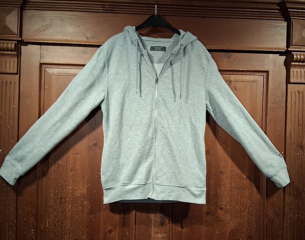 Primark Grijze Zip-Up Hoodie-Vest M, Maat 38/40 (M), Primark, Ophalen of Verzenden, Zo goed als nieuw