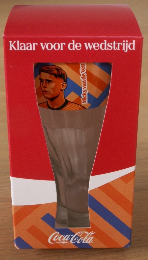 Coca Cola glas WK voetbal 2026 Mickey van de Ven, Ophalen of Verzenden, Nieuw, Bierglas
