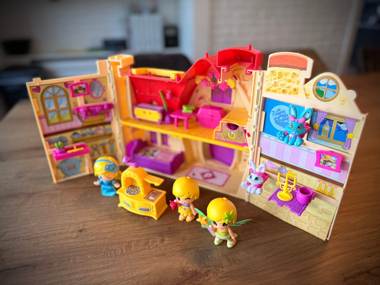 Pinypon Huis met poppetjes en accessoires, Ophalen, Gebruikt, Overige typen