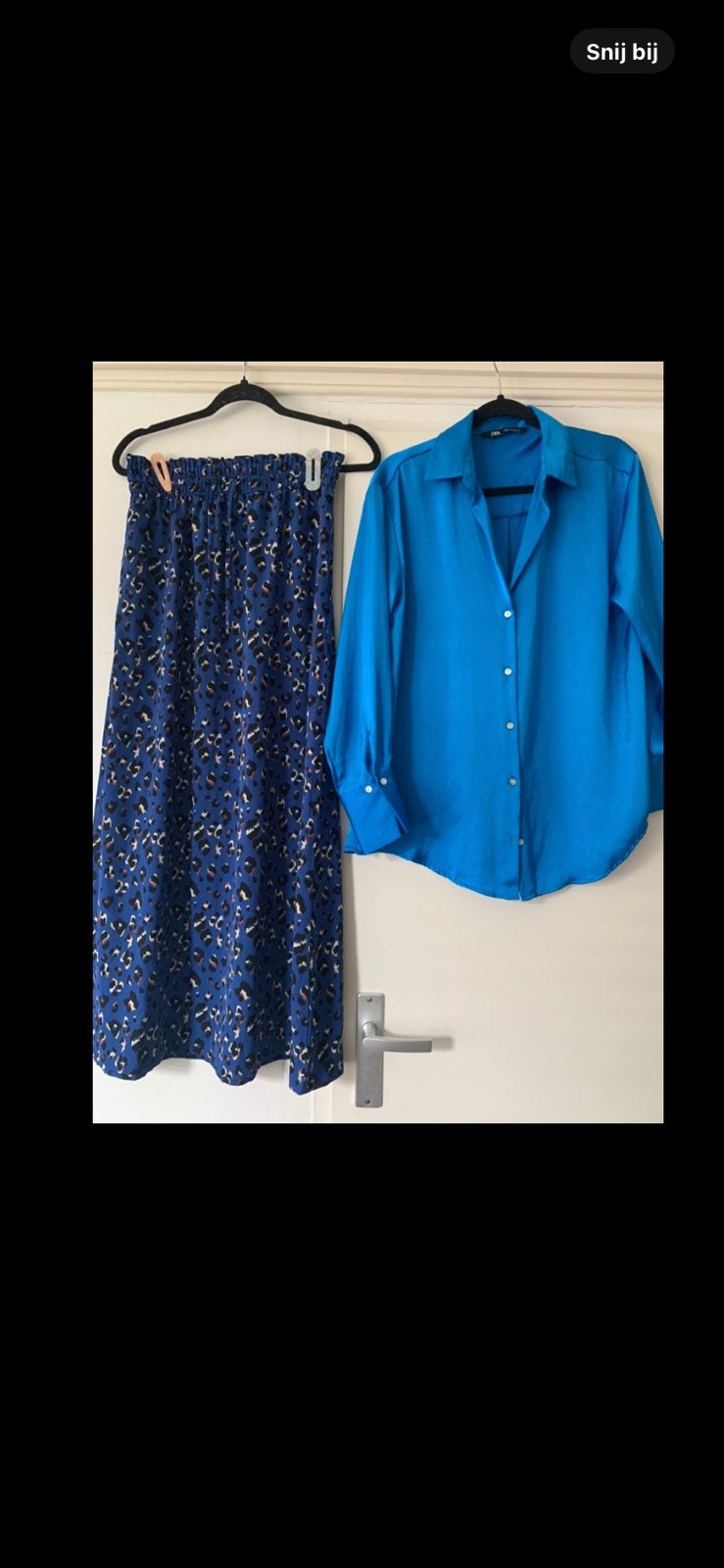 HEMA Rok en Zara Blouse - Maat S, Ophalen of Verzenden, Gedragen, Maat 36 (S), Blauw