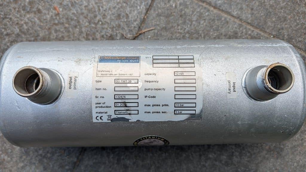 Zwembad Titanium Warmtewisselaar Daprà D-TWT 35 (42 kW), Ophalen of Verzenden, Zo goed als nieuw, Verwarming
