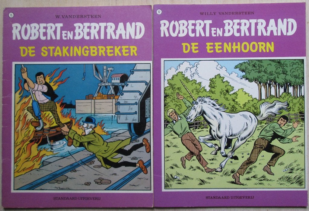 Robert en Bertrand 15 + 52 (SC), Meerdere stripboeken, Ophalen of Verzenden, Zo goed als nieuw, Studio Vandersteen