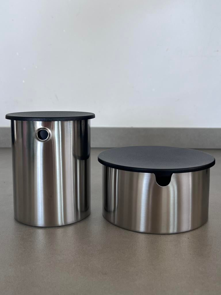 Vintage Stelton EM Stainless Steel Creamer & Sugar Bowl Set, Ophalen of Verzenden, Nieuw