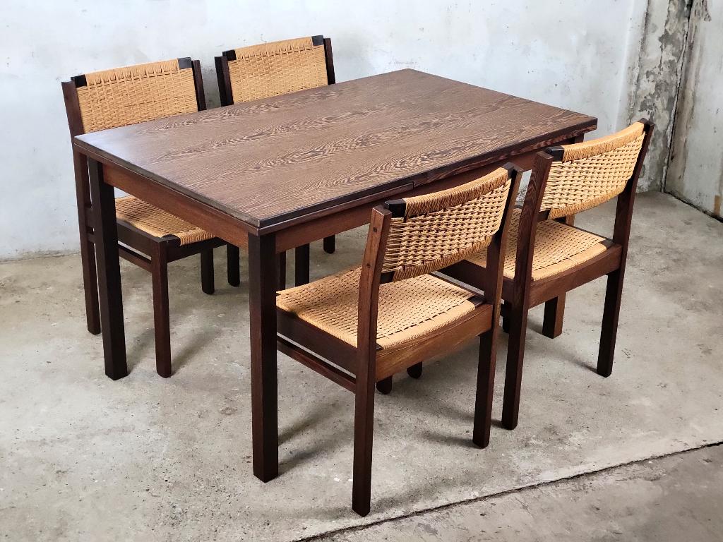 Vintage Wenge eettafel van Arnold Merckx voor Fristho, Ophalen, Gebruikt, 100 tot 150 cm, 50 tot 100 cm
