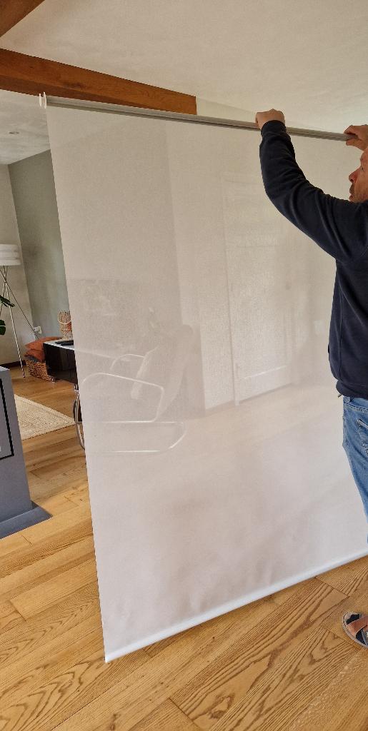 Veneta semi-verduisterend rolgordijn, Ophalen, Wit, 150 tot 200 cm, Nieuw