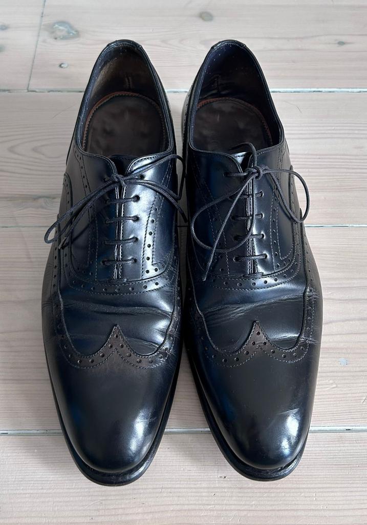 Herenschoenen zwart Santoni , mt 8, Kleding | Heren, Schoenen, Verzenden, Zwart, Zo goed als nieuw, Santoni