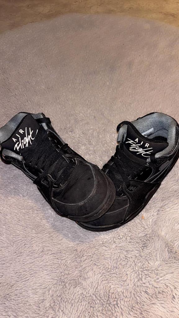Nike Air Flight Sneakers Zwart Maat 37,5, Ophalen of Verzenden, Gedragen, Zwart, Sneakers of Gympen