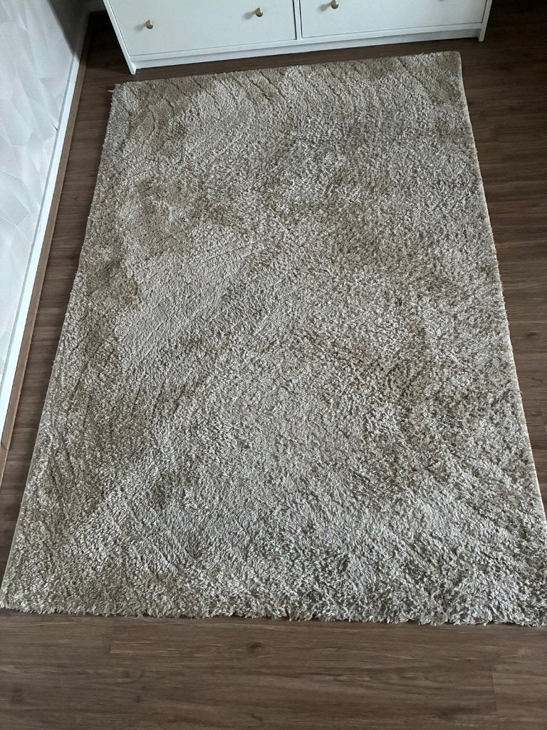 Hoogpolig vloerkleed Action beige 133 x 190 cm, Ophalen, 100 tot 150 cm, Beige, 150 tot 200 cm