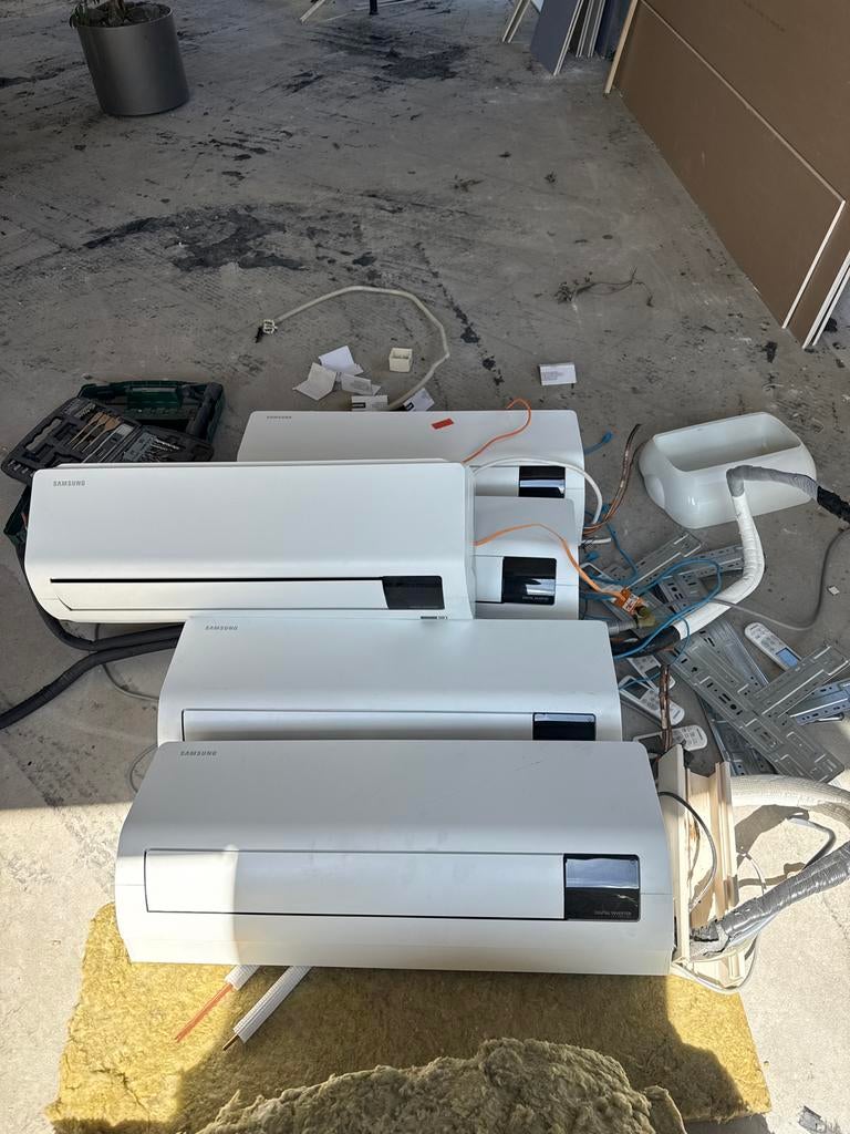 Samsung Wandairco's - Set van 5 (Gebruikt), Witgoed en Apparatuur, Airco's, Ophalen, Gebruikt, Minder dan 60 m³, 3 snelheden of meer