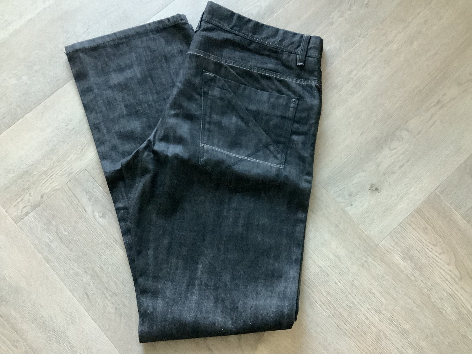 Zwarte heren jeans angelo litrico straight leg 38/34 Nieuw, Verzenden, Nieuw, Zwart, Overige jeansmaten