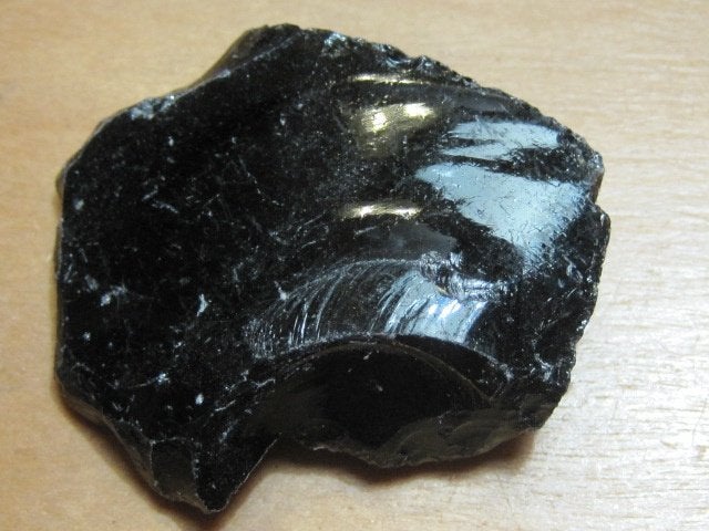 m. 4x ruwe edelsteen ZWARTE OBSIDIAAN (6), Verzenden, Mineraal