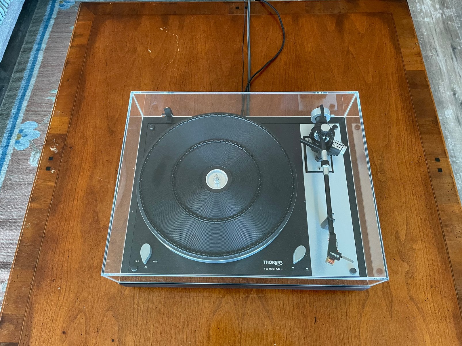 Thorens td 160 mk 2 met at 20 SLa element, Ophalen of Verzenden, Zo goed als nieuw, Platenspeler, Thorens