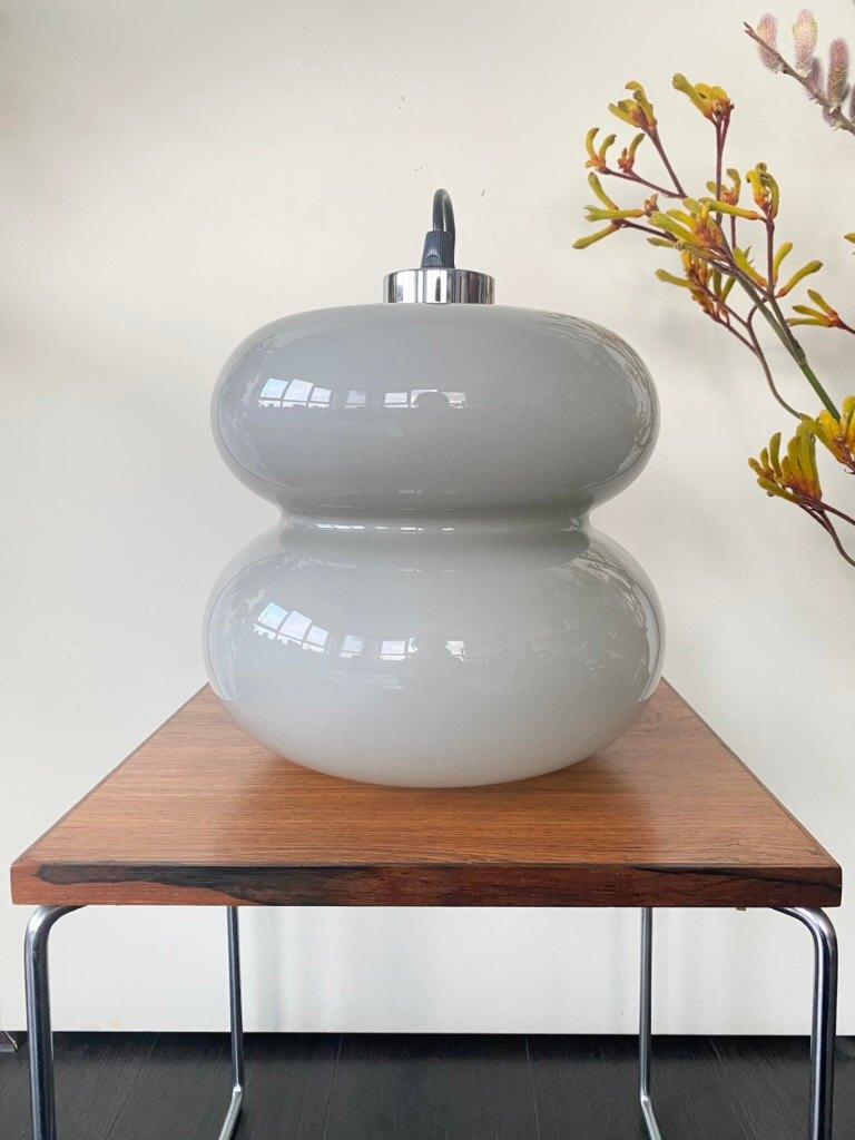 * Beautiful Mid-Century Pendant Lamp *, Ophalen of Verzenden, Gebruikt, Glas, Minder dan 50 cm