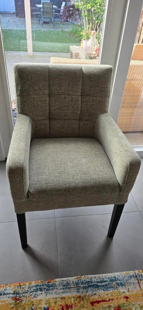 2x nieuwe stoelen met armleuning – olijfgroen, Ophalen of Verzenden, Nieuw, Minder dan 75 cm, 50 tot 75 cm