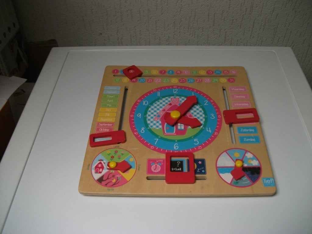 Kalender-klok LIEF, Kinderen en Baby's, Ophalen of Verzenden, Gebruikt